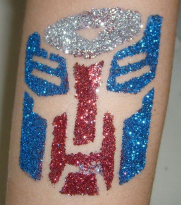 Glitter Mask Tattoos